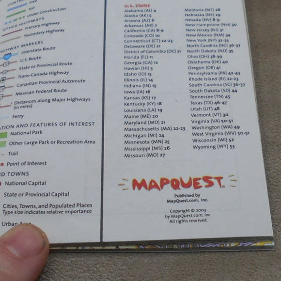 Vintage MapQuest Pocket Size Road Atlas for United State Canada Mexico 2003 - Picture 5 of 8